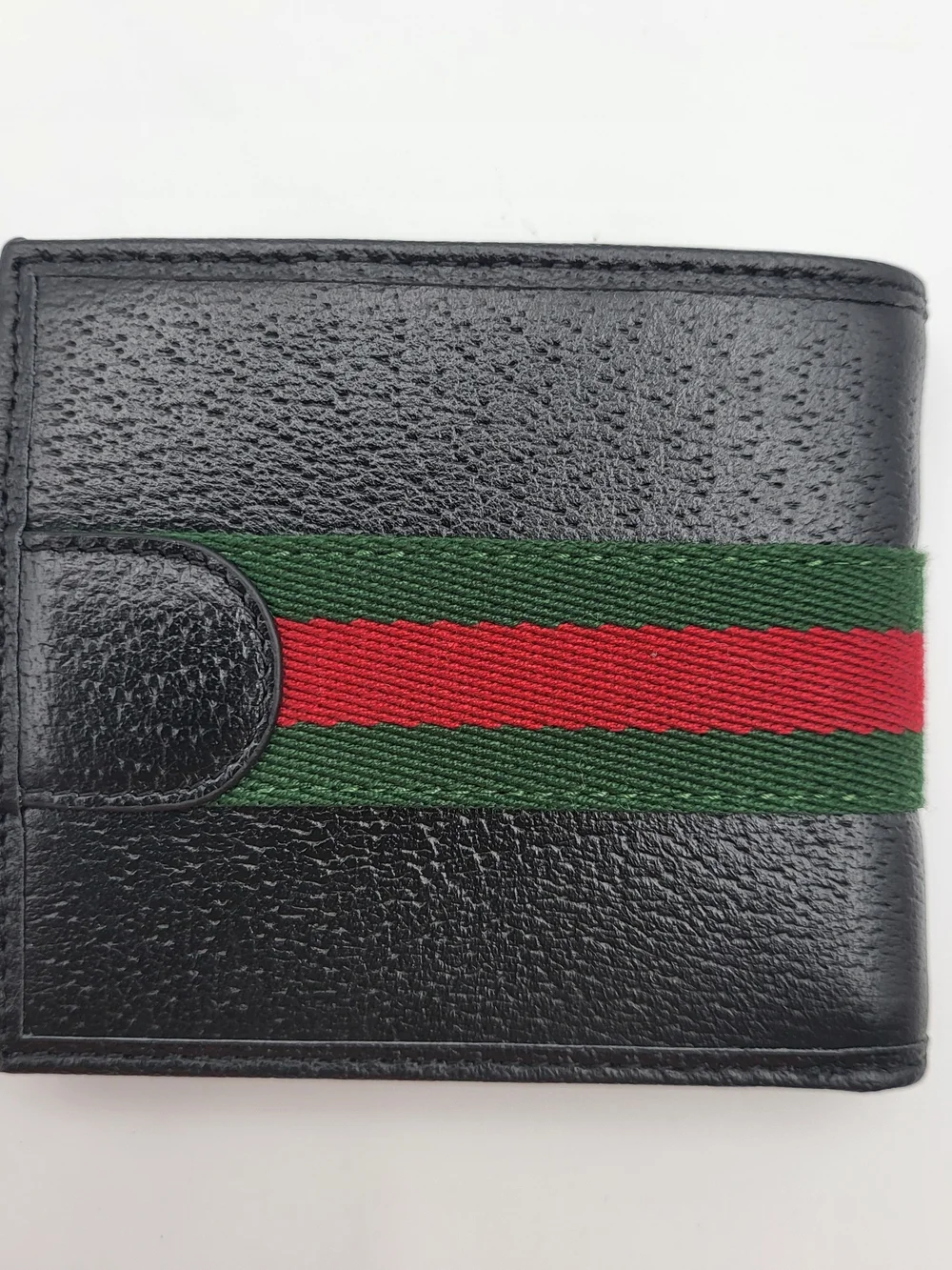 Gucci Black Leather Ophidia Web Bi-fold Wallet..834271.